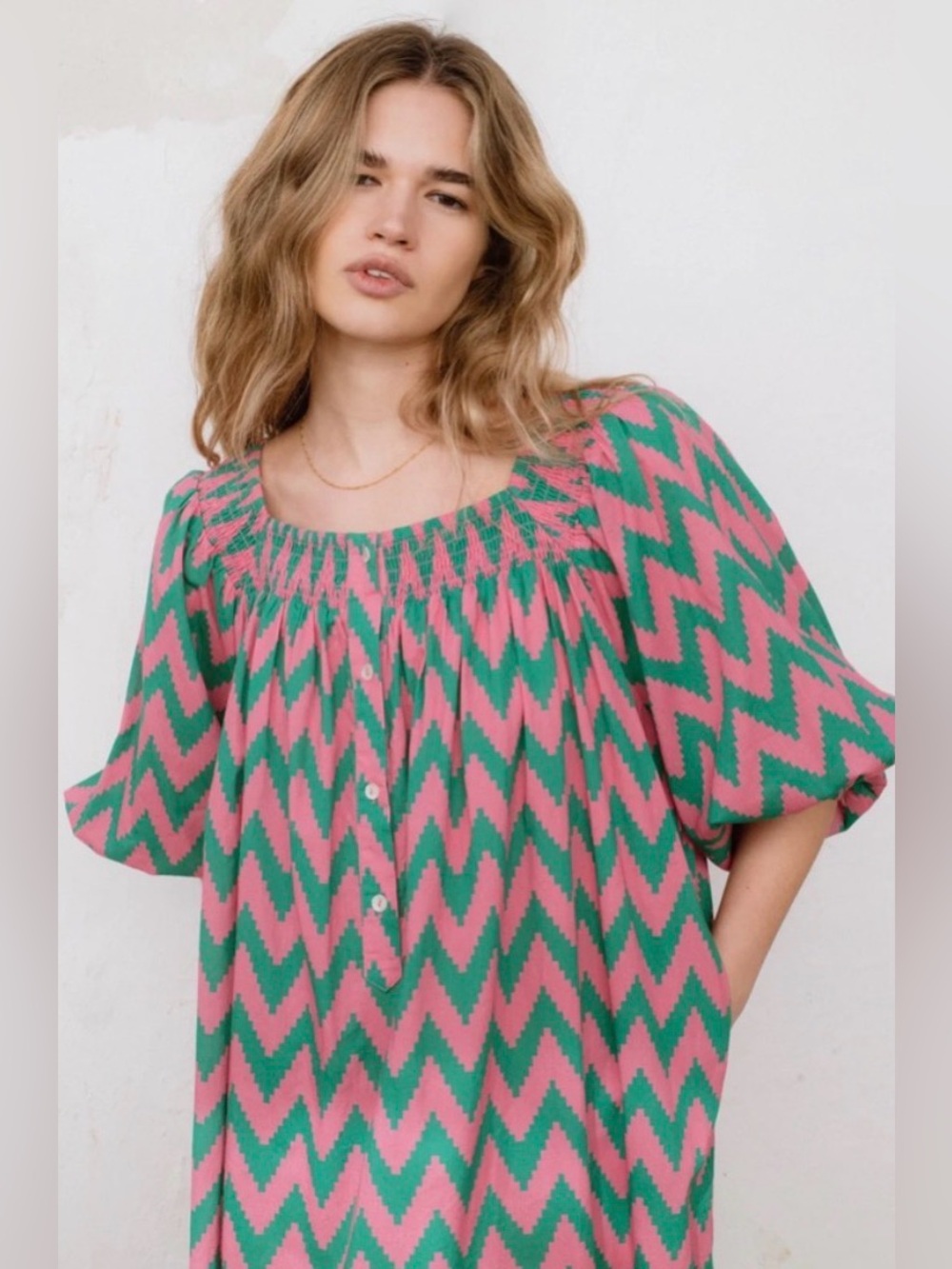 NWT Sonmer SIMONA ZIG ZAG Maxi Dress  $250 MSRP